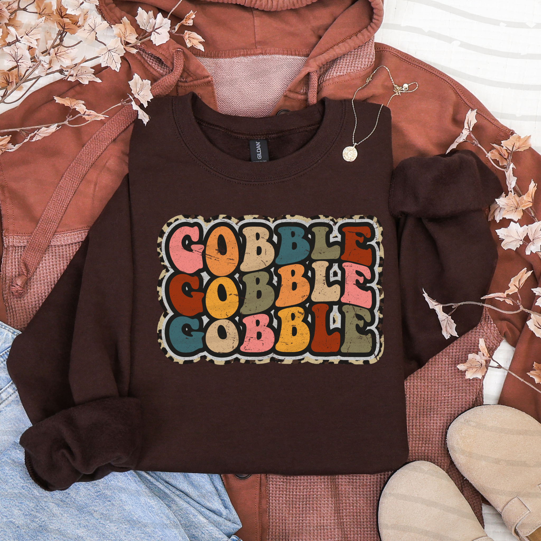 Gobble Distressed Stacked Sweatshirt